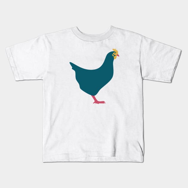 Rhode Island Red Chicken (Zest) Kids T-Shirt by Cascade Patterns